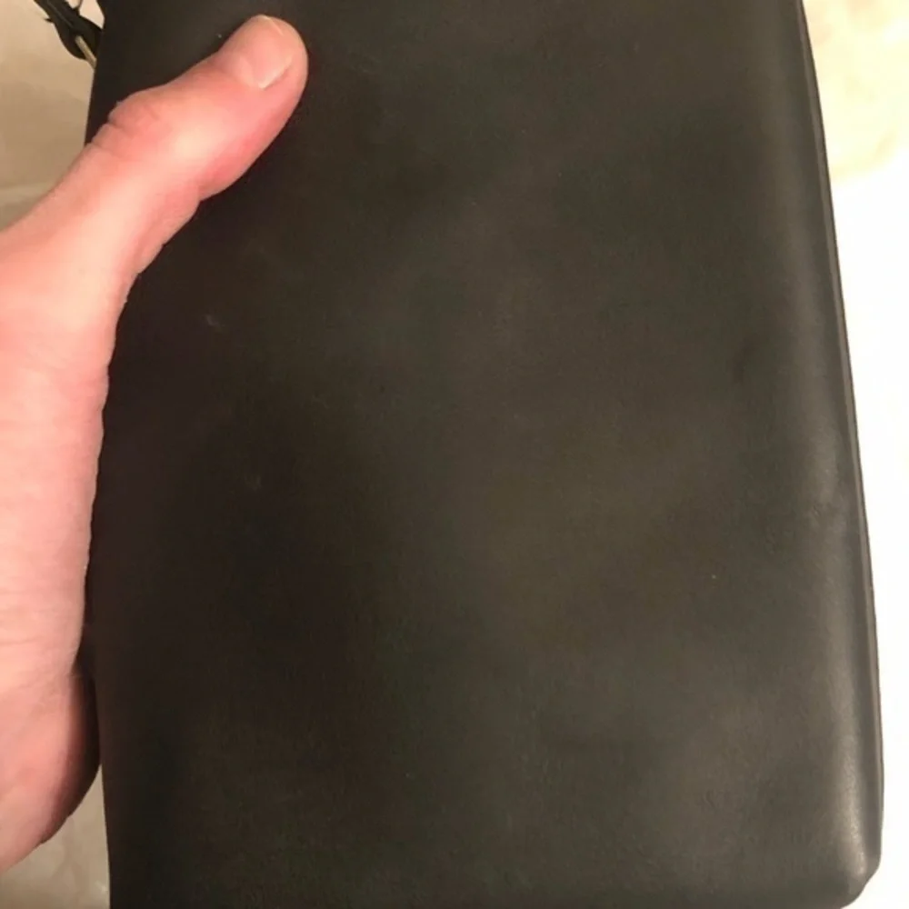 Coach vintage black leather mini bag